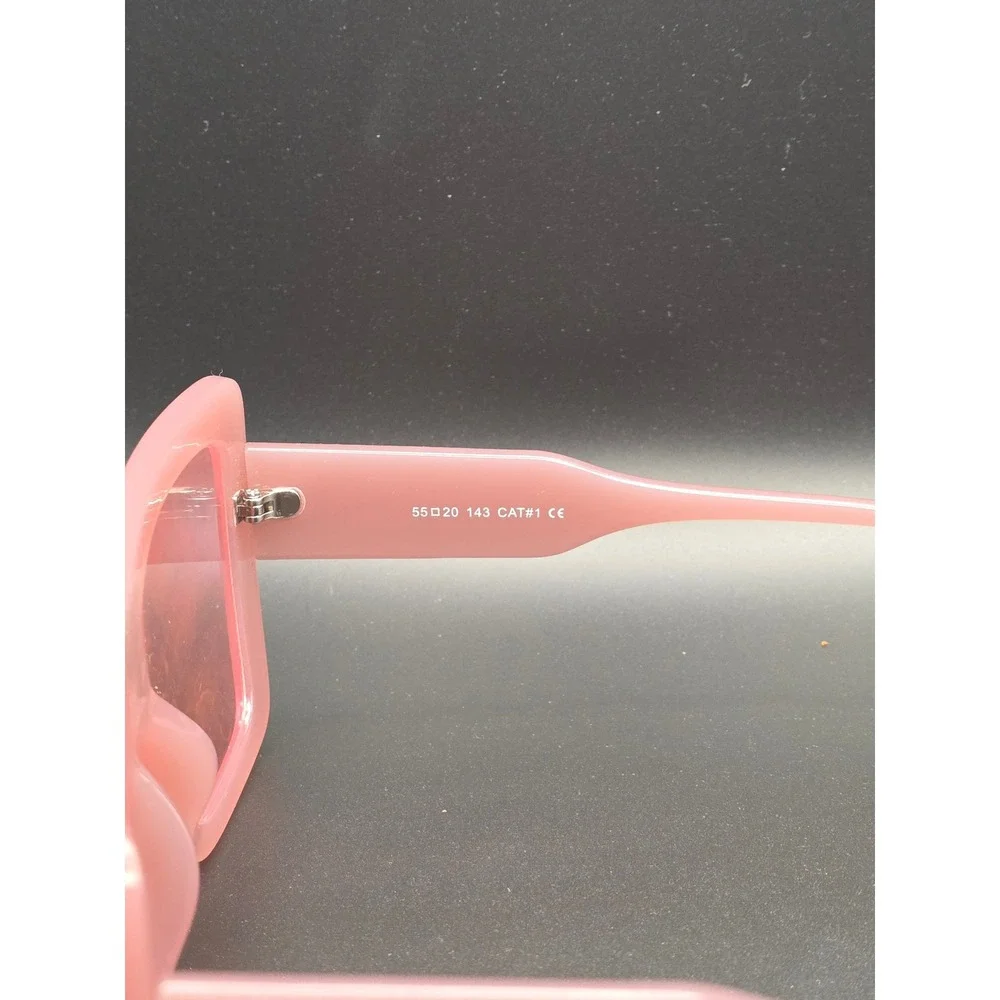 Square Oversized Sunglasses Womens Pink‎ Excellent 55-20-143 CAT#1